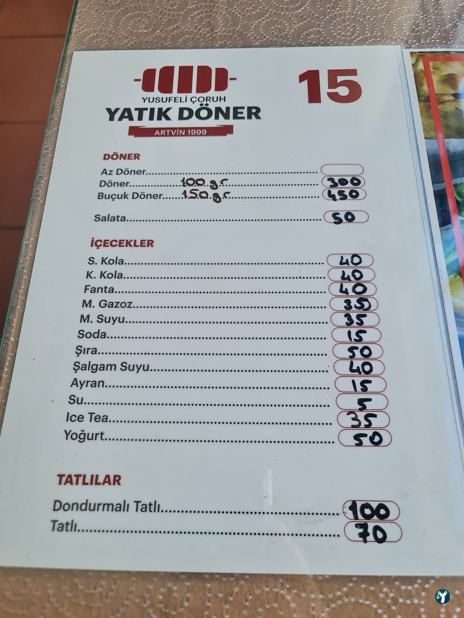 Yusufeli Coruh Doner