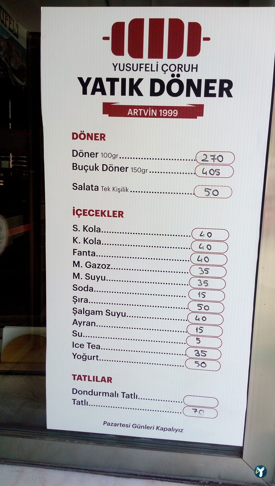 Yusufeli Coruh Doner