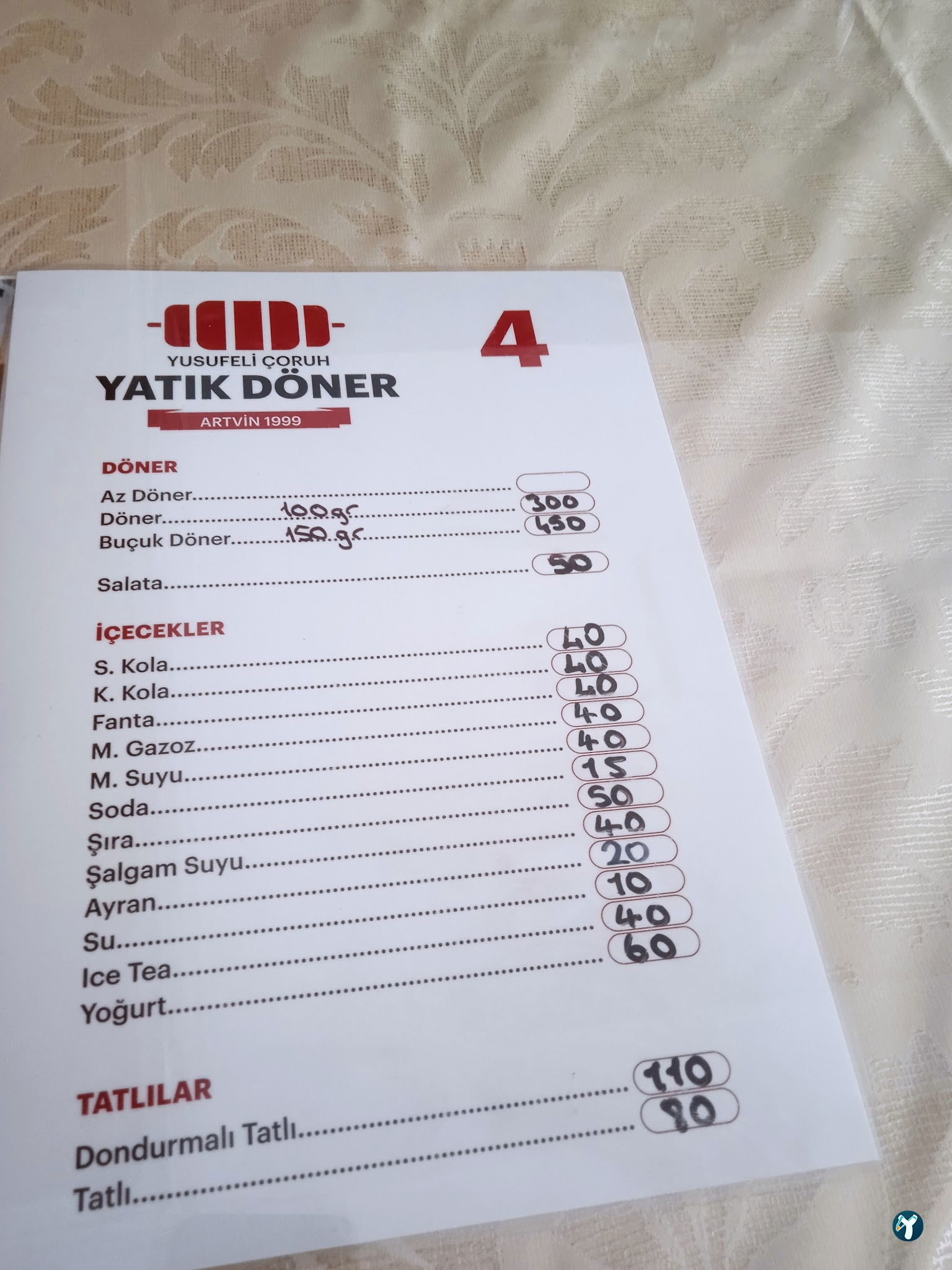 Yusufeli Coruh Doner