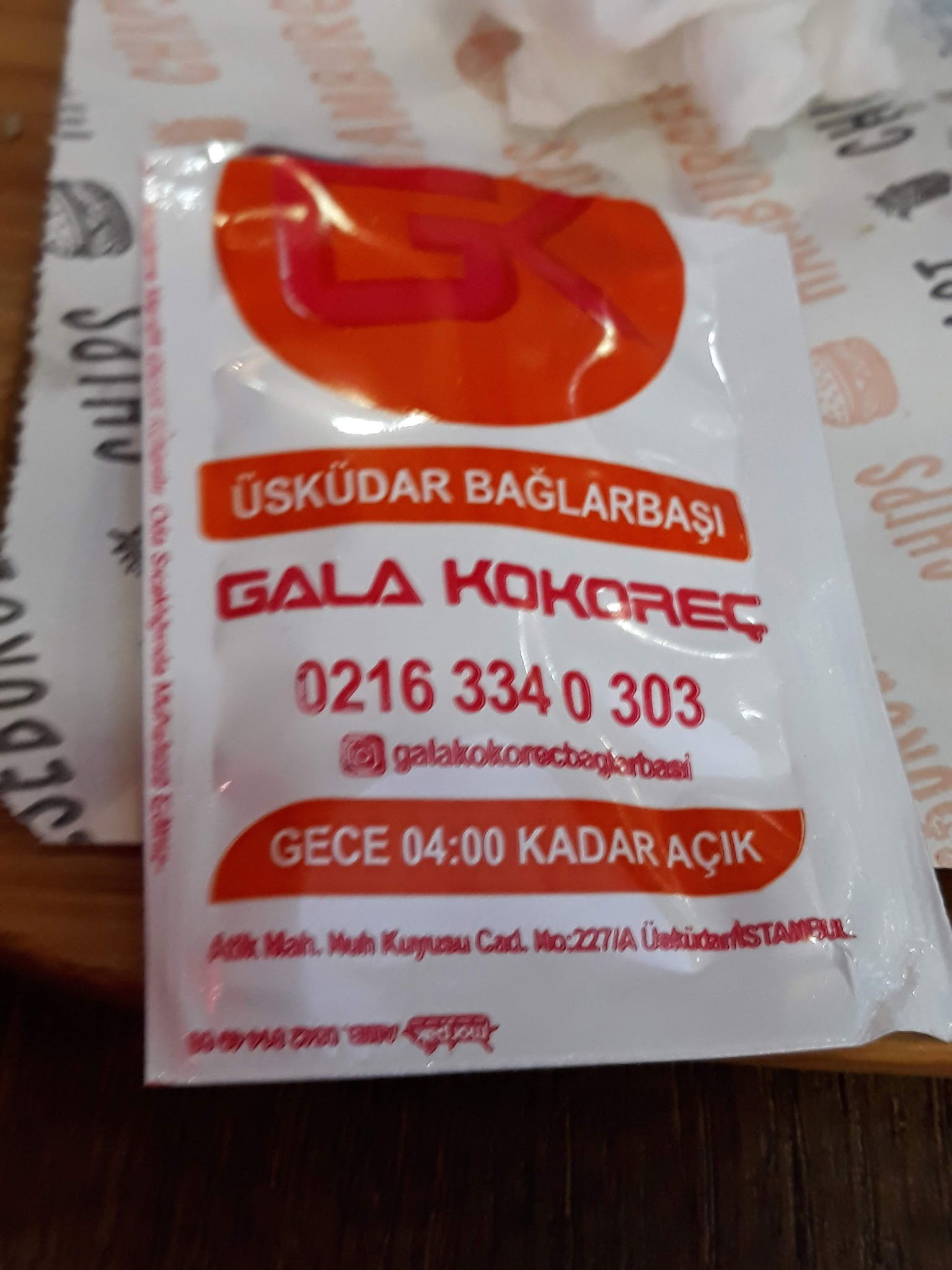 Gala Kokoreç Üsküdar Bağlarbaşı