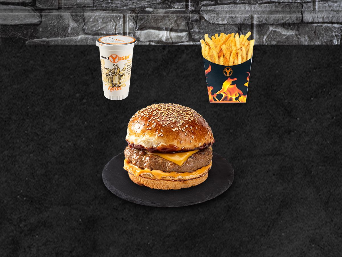 Burger (Tek Köfte) Patatesli Menü