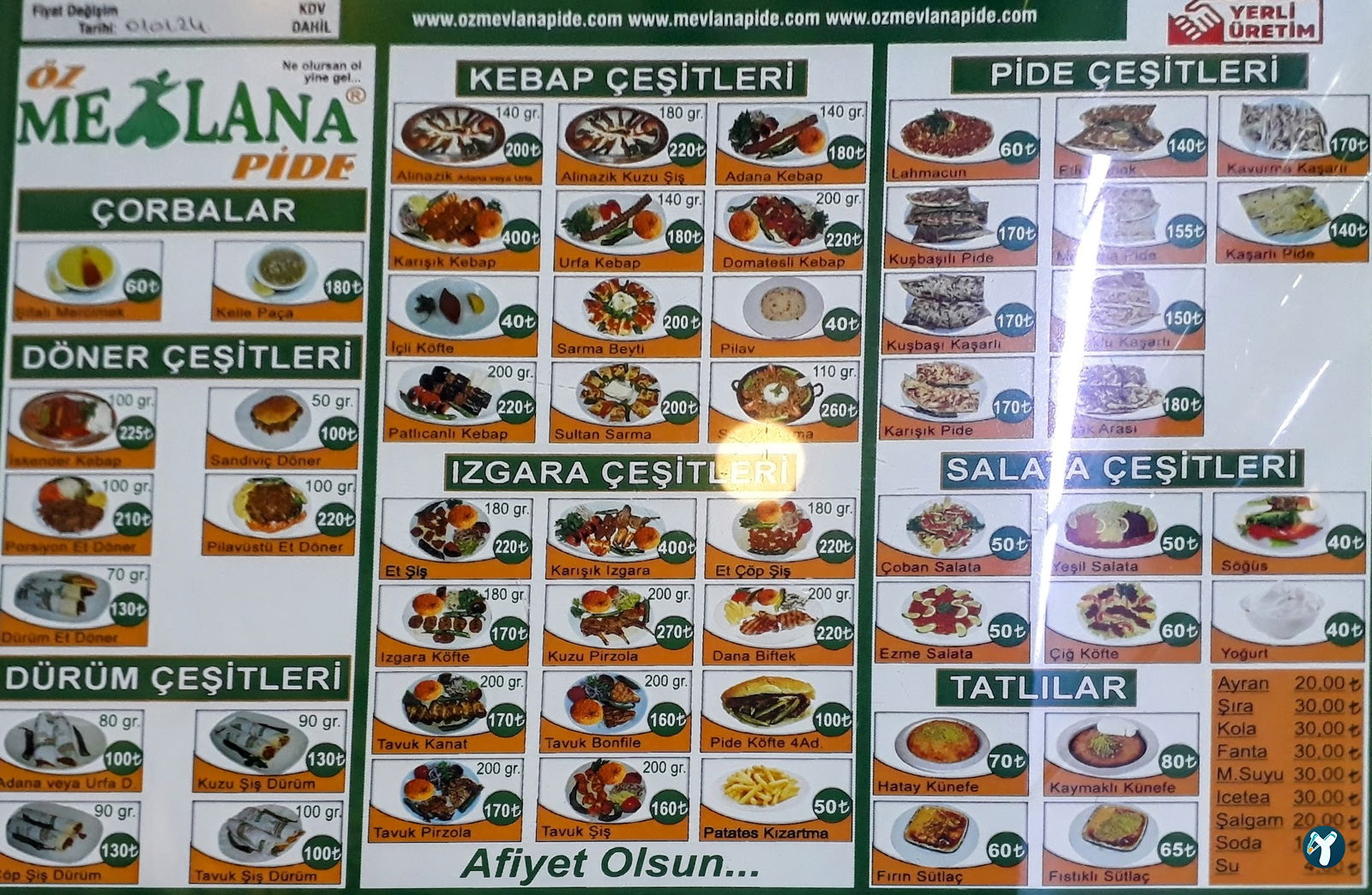 Öz Mevlana Pide
