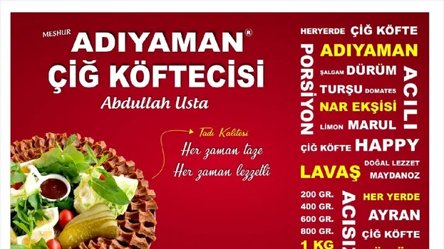 Meşhur Adıyaman Çiğ Köftecisi Abdullah Usta resimleri