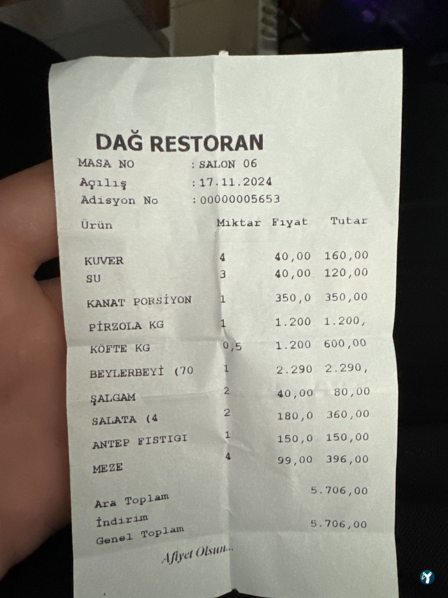 Kiziloren Dag Restaurant