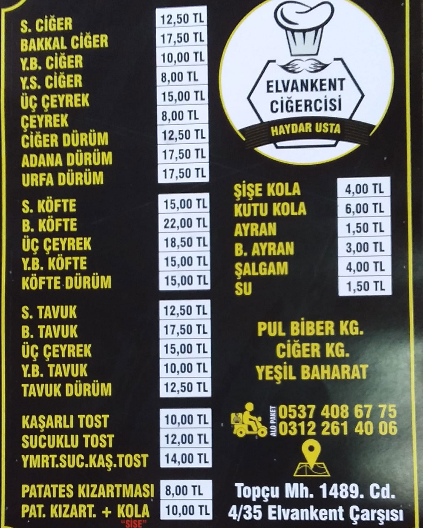 Elvankent Ciğercisi Haydar Usta