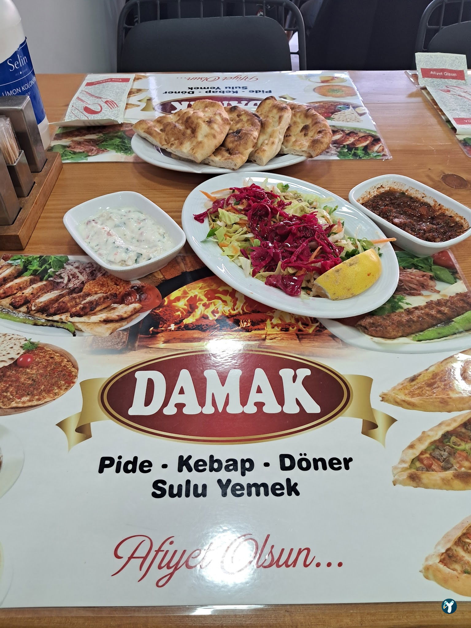 Damak Pide-Kebap-Döner-Sulu Yemek