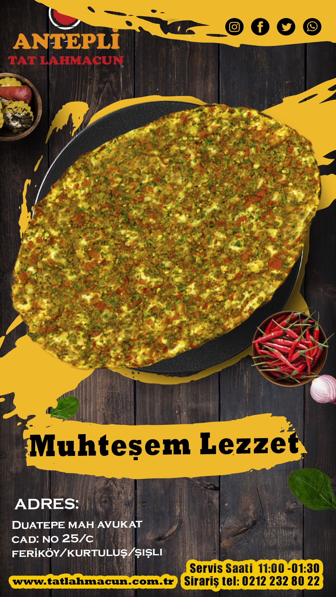 Antepli Tat Lahmacun-Şişli-Feriköy-Kurtuluş-Bomonti