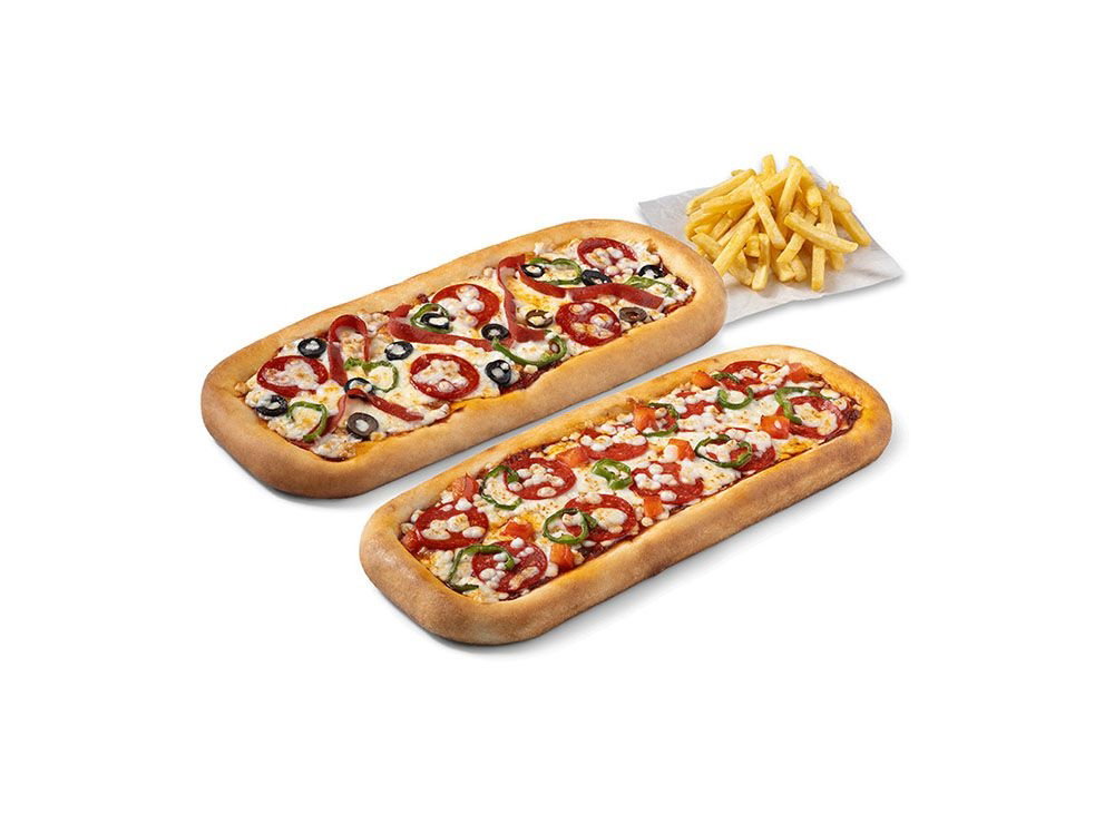 2'li Pan Pizza + Patates