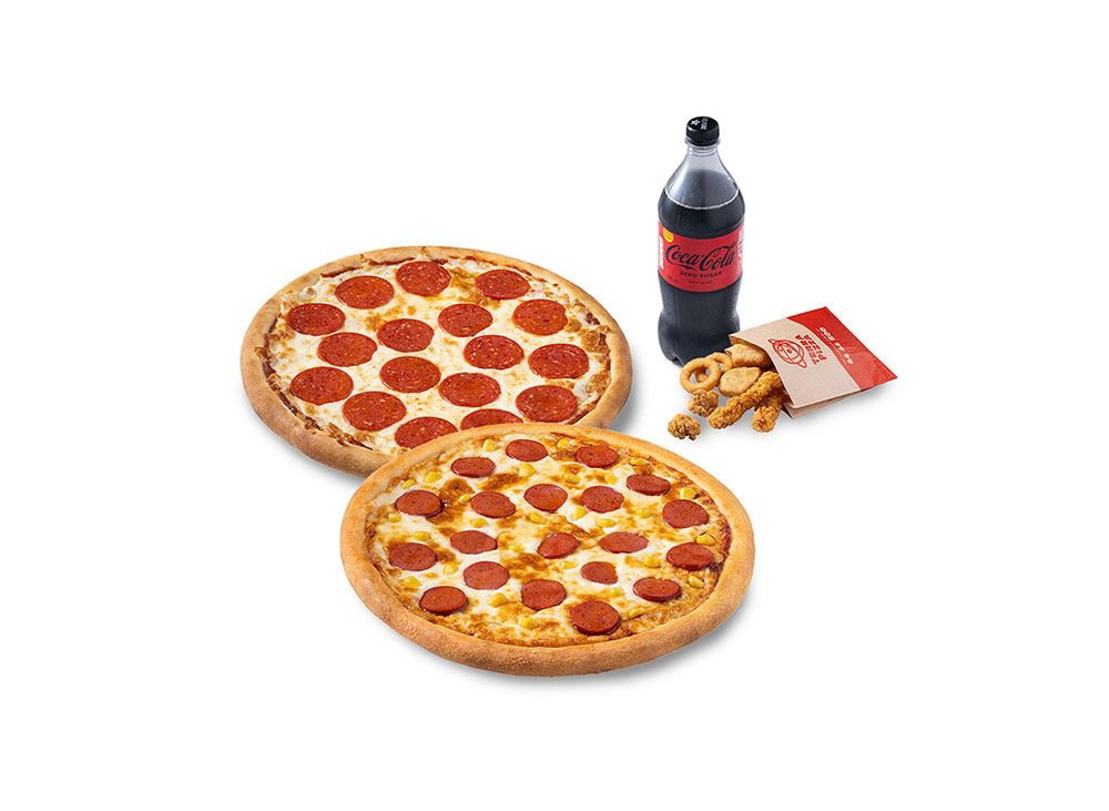 2 Orta Boy Pizza Menü + Çıtır Kutusu