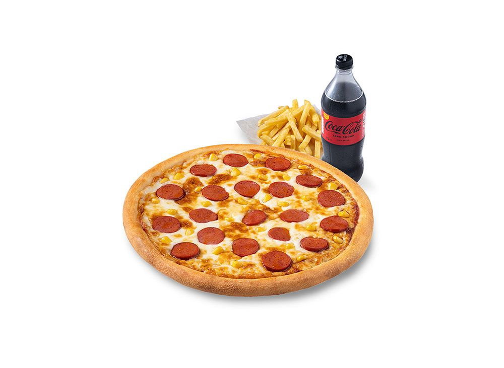 Büyük Boy Pizza Menü + Patates