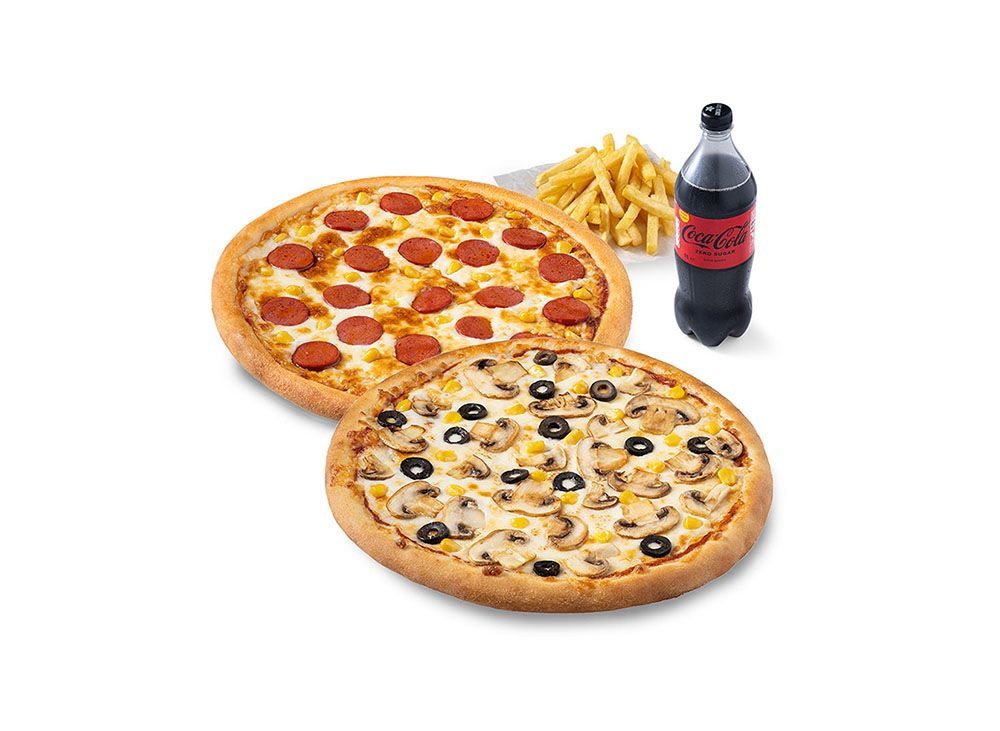 2 Büyük Boy Pizza Menü + Patates