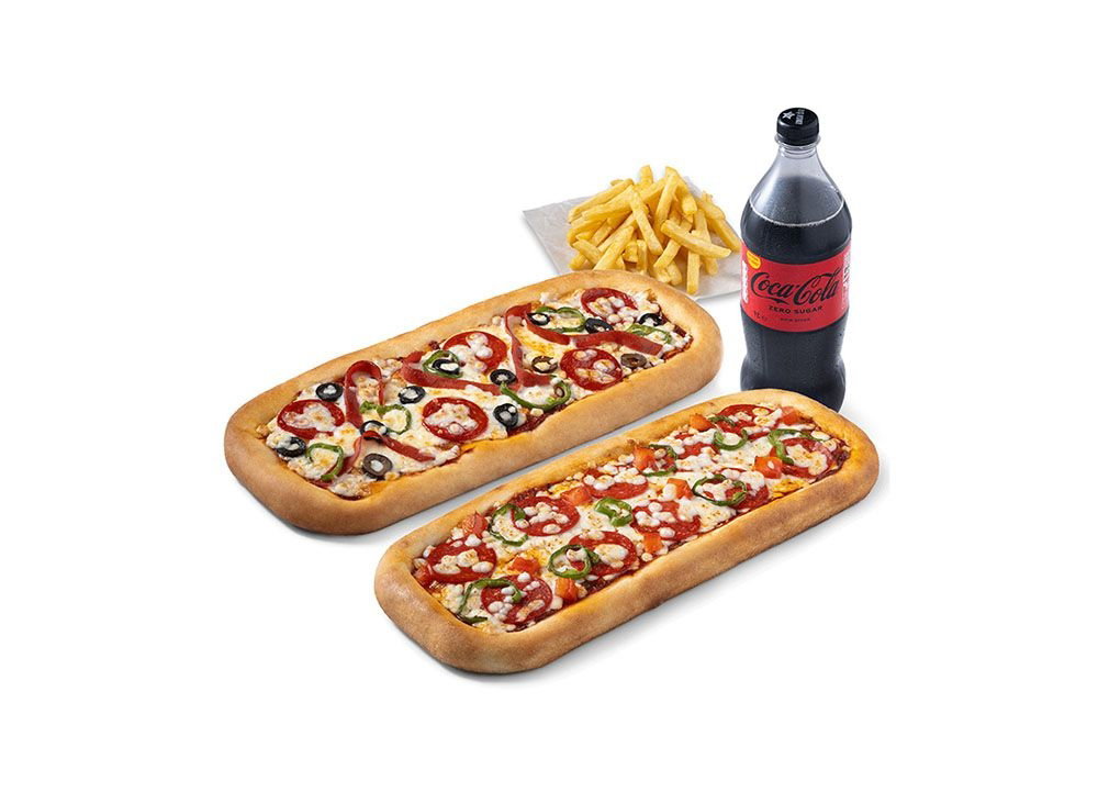 2'li Pan Pizza Menü + Patates