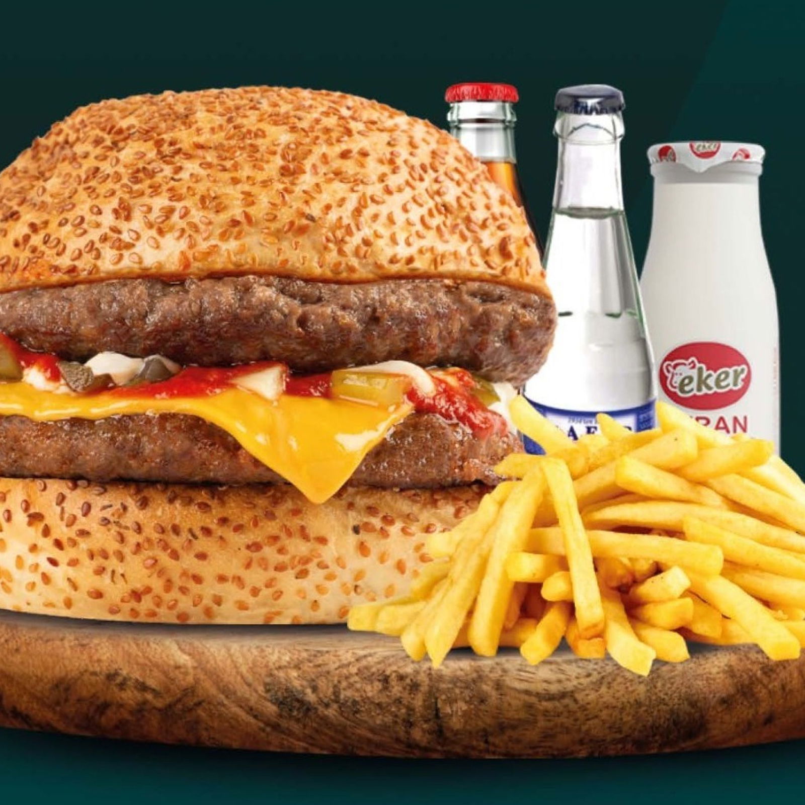 Double Cheeseburger Menü