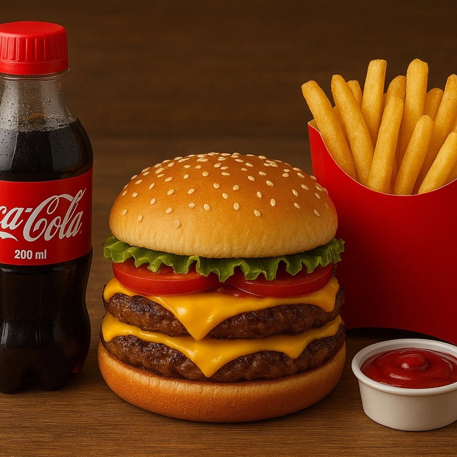 Double Burger Menü 240 gr