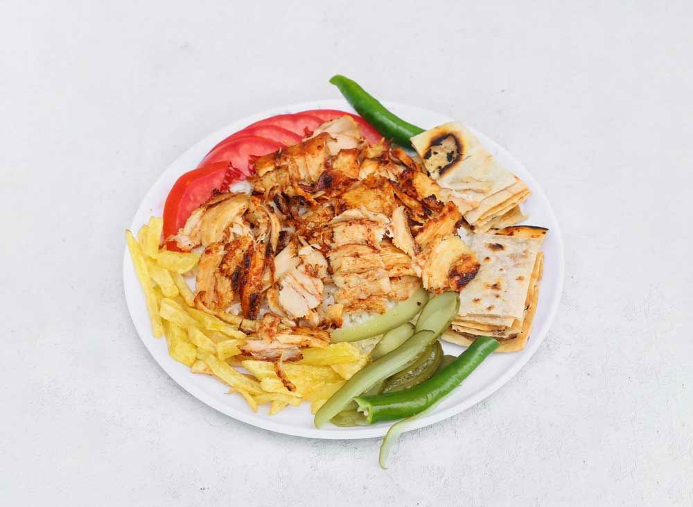 Köz Patlıcan Yatağında Tavuk Döner