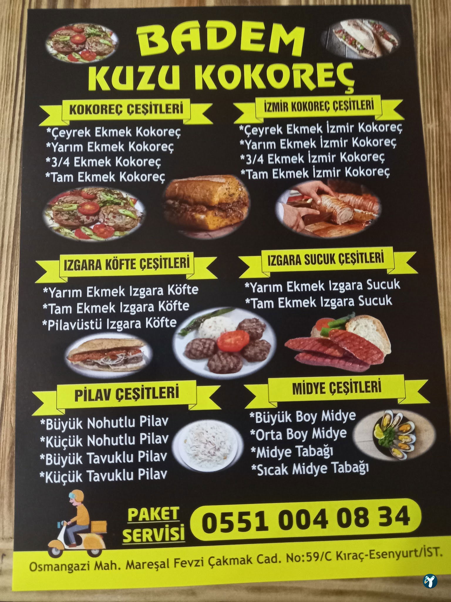 Badem Kokereç&Pilav & Midye &Köfte