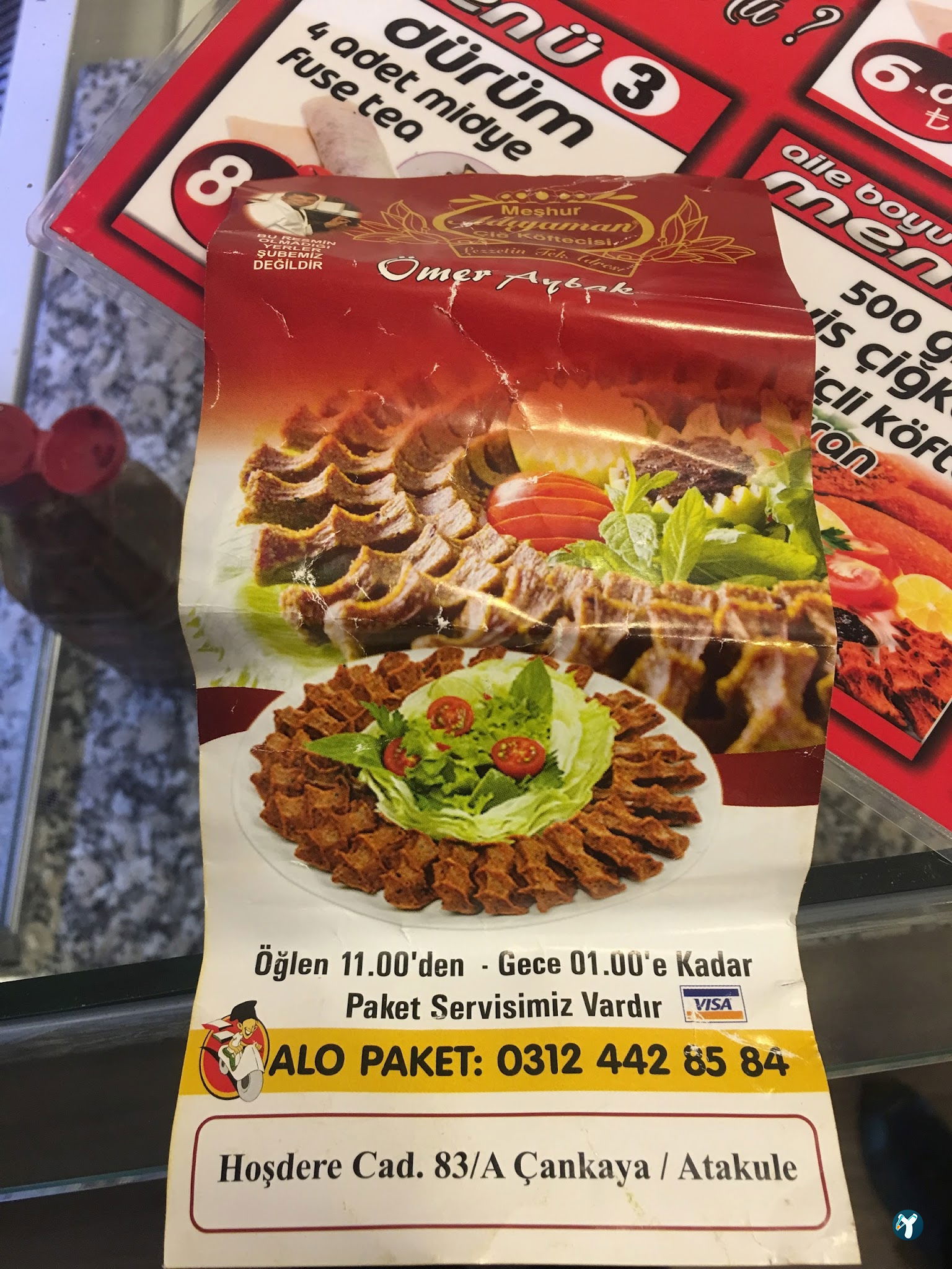 Meşhur Adıyaman Çiğköfte Ömer Aybak Çankaya Atakule