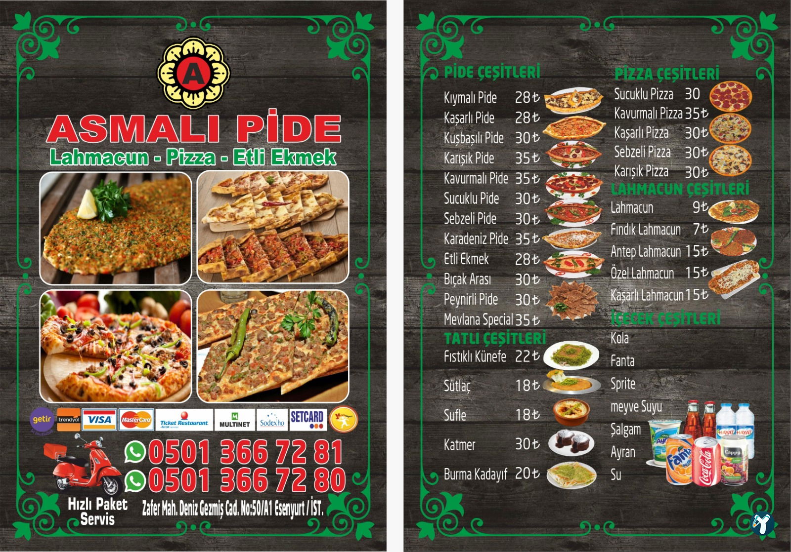 Asmali Pide Pizza Lahmacun Esenyurt