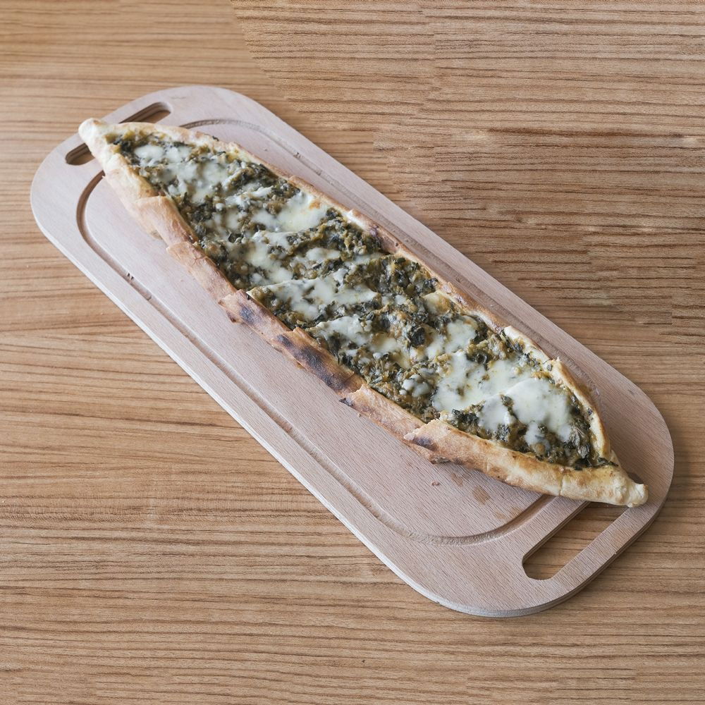 Ispanaklı Beyaz Peynirli Lorlu Pide