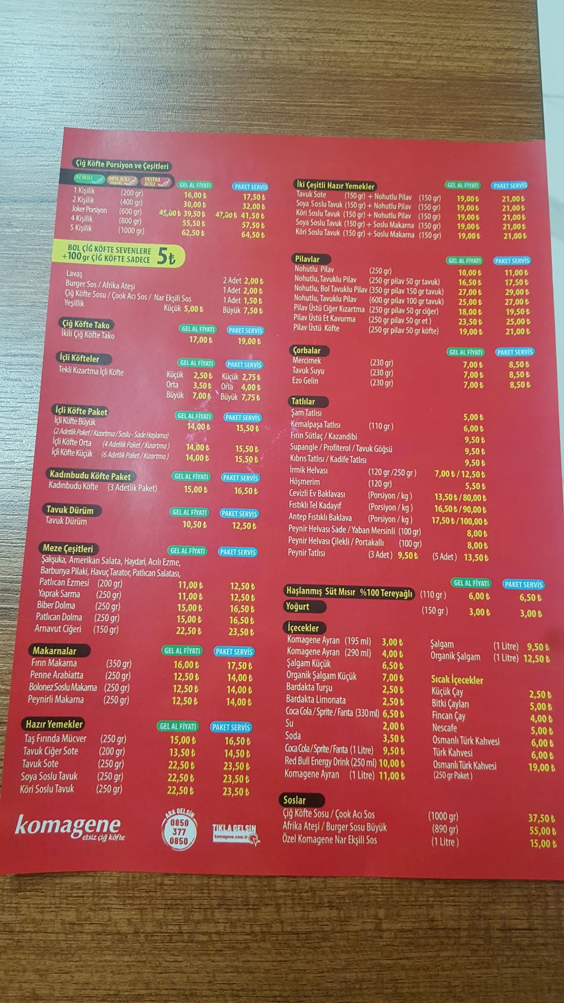 Pursaklar Saray Komagene Etsiz Çiğ Köfte