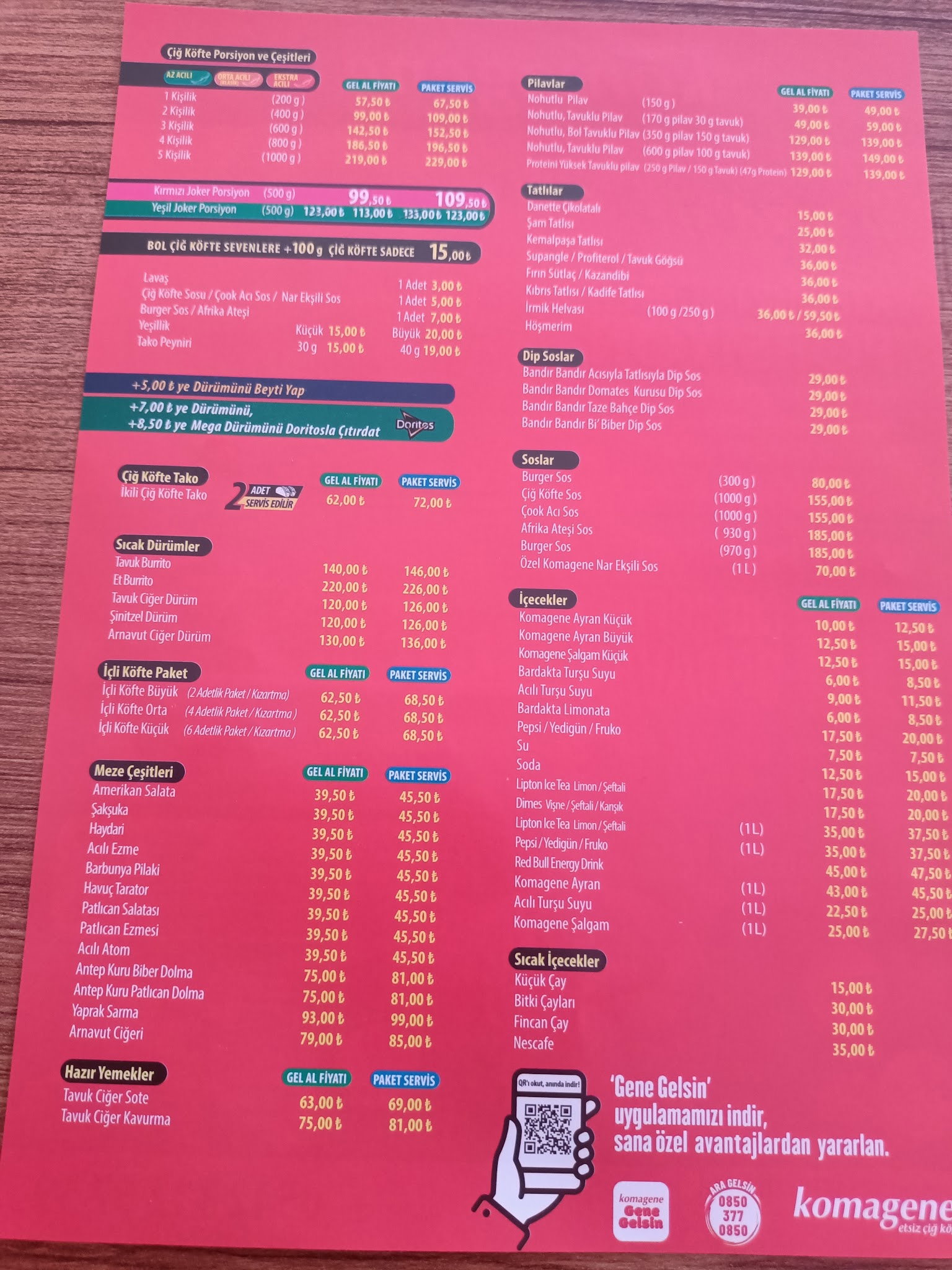 Pursaklar Saray Komagene Etsiz Çiğ Köfte