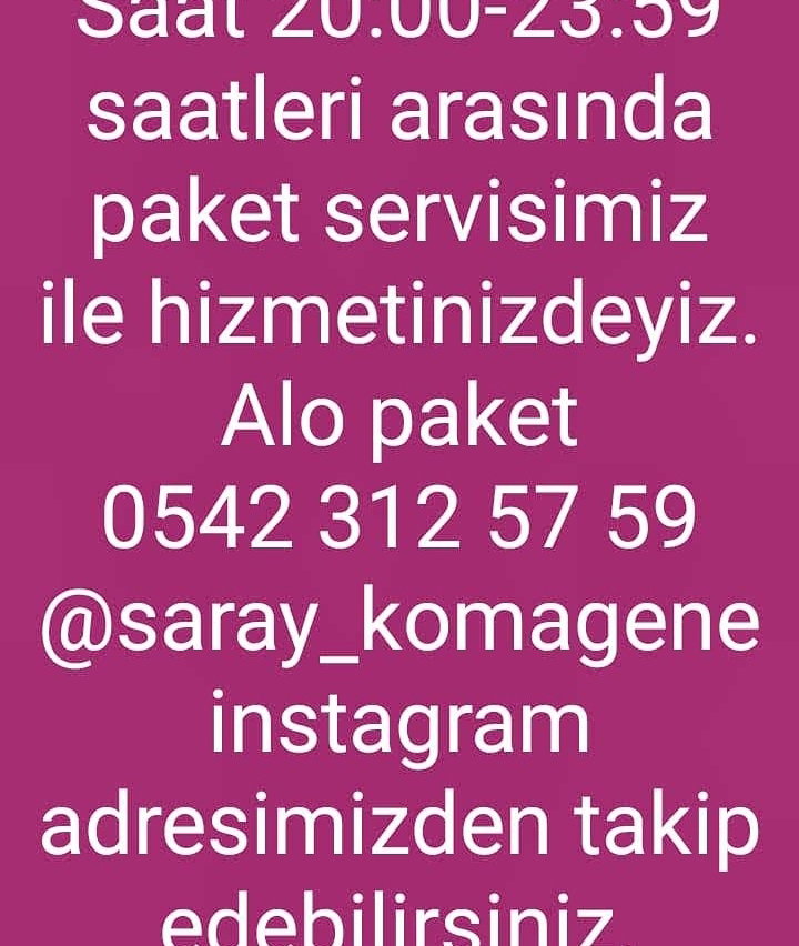 Pursaklar Saray Komagene Etsiz Çiğ Köfte