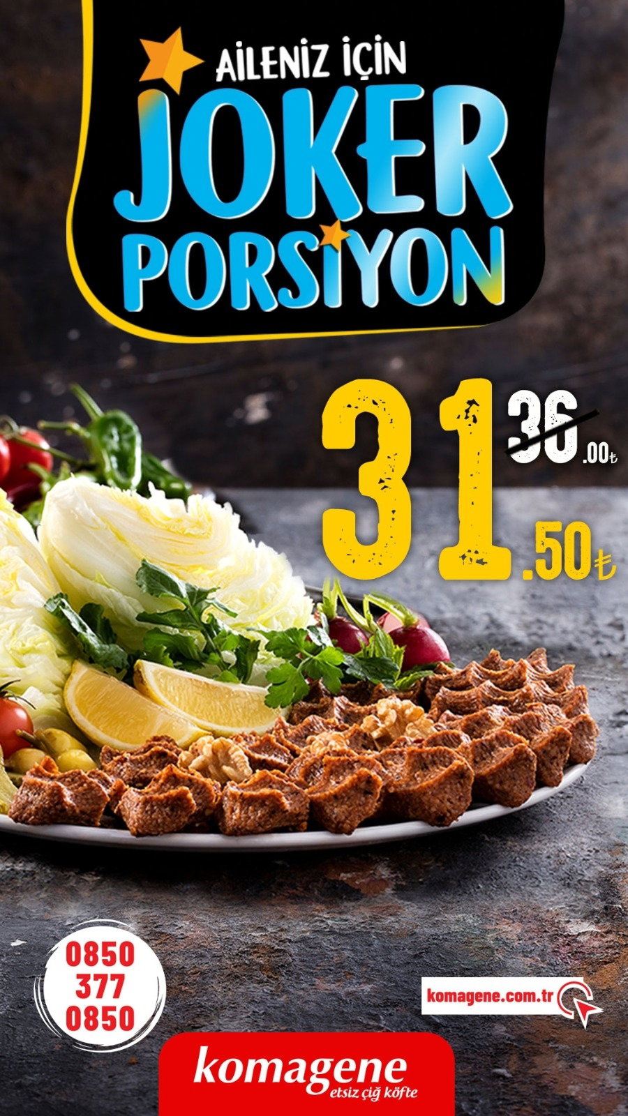 Pursaklar Saray Komagene Etsiz Çiğ Köfte