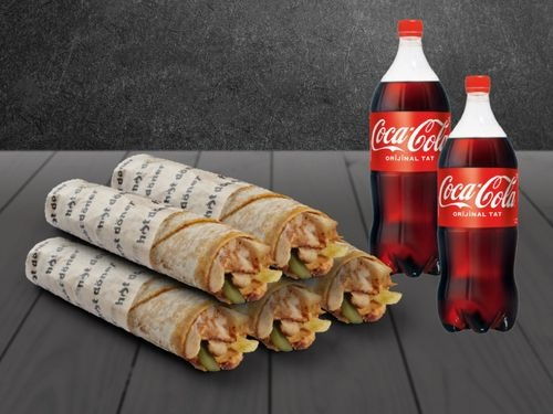 Beşli Tavuk Jumbo Dürüm Menü