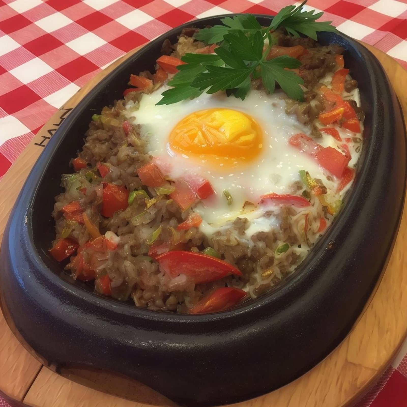 Güveçte Kıymalı Yumurta