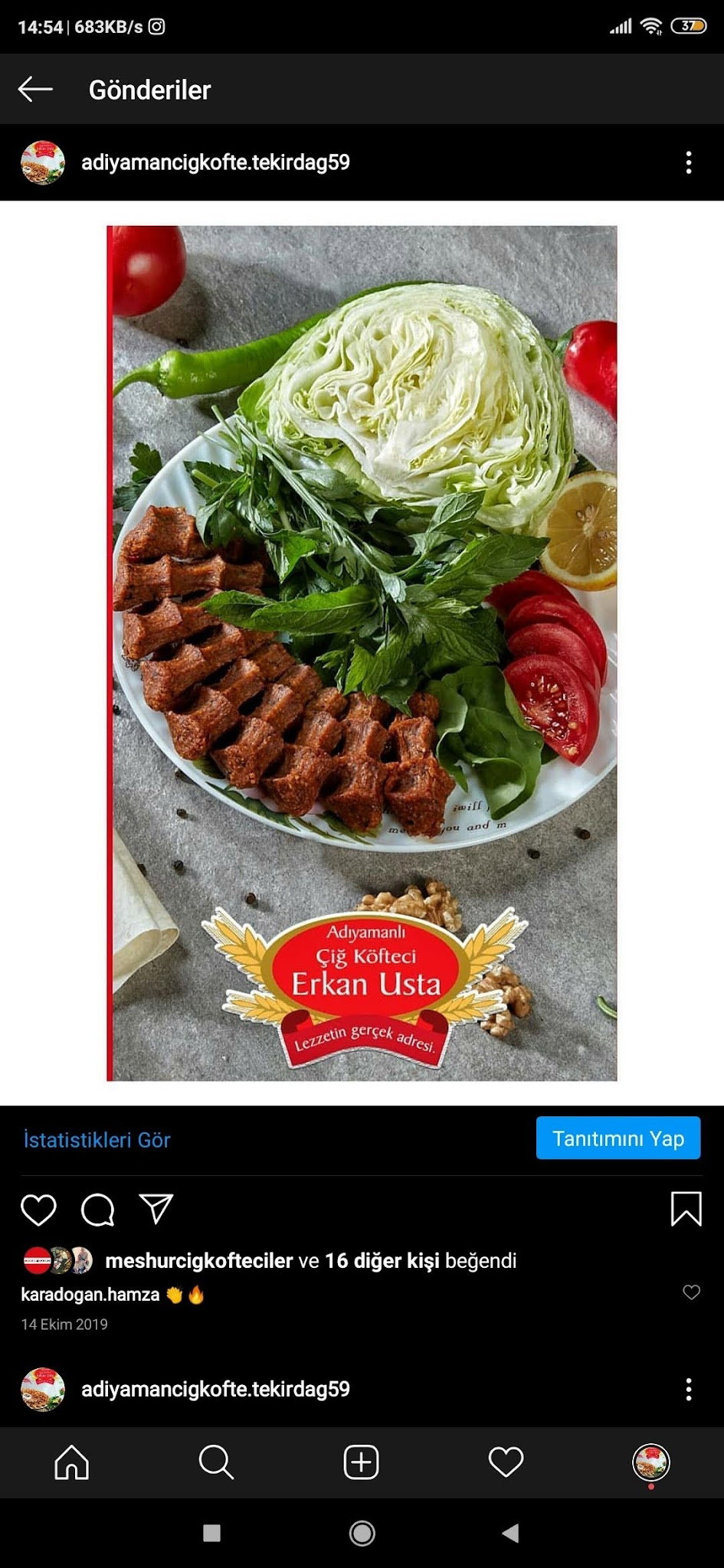 Adiyaman Cigkofte Erkan Usta