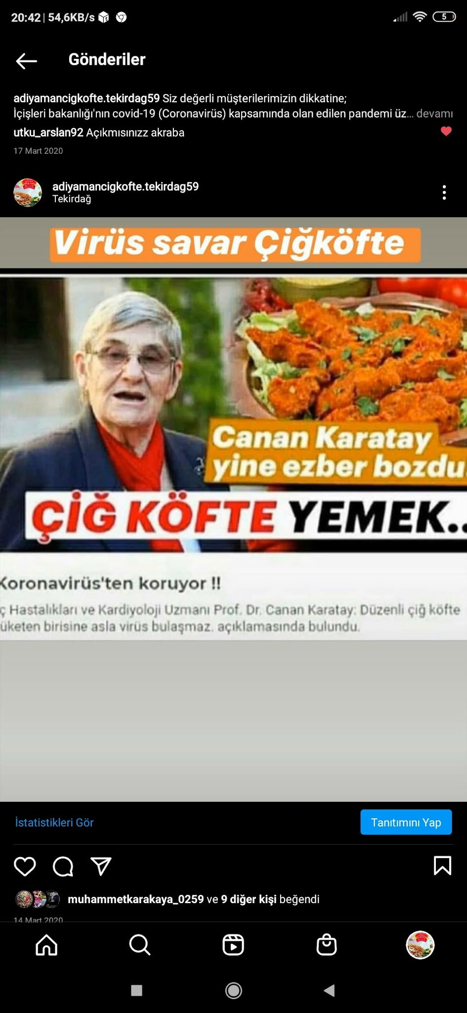 Adiyaman Cigkofte Erkan Usta