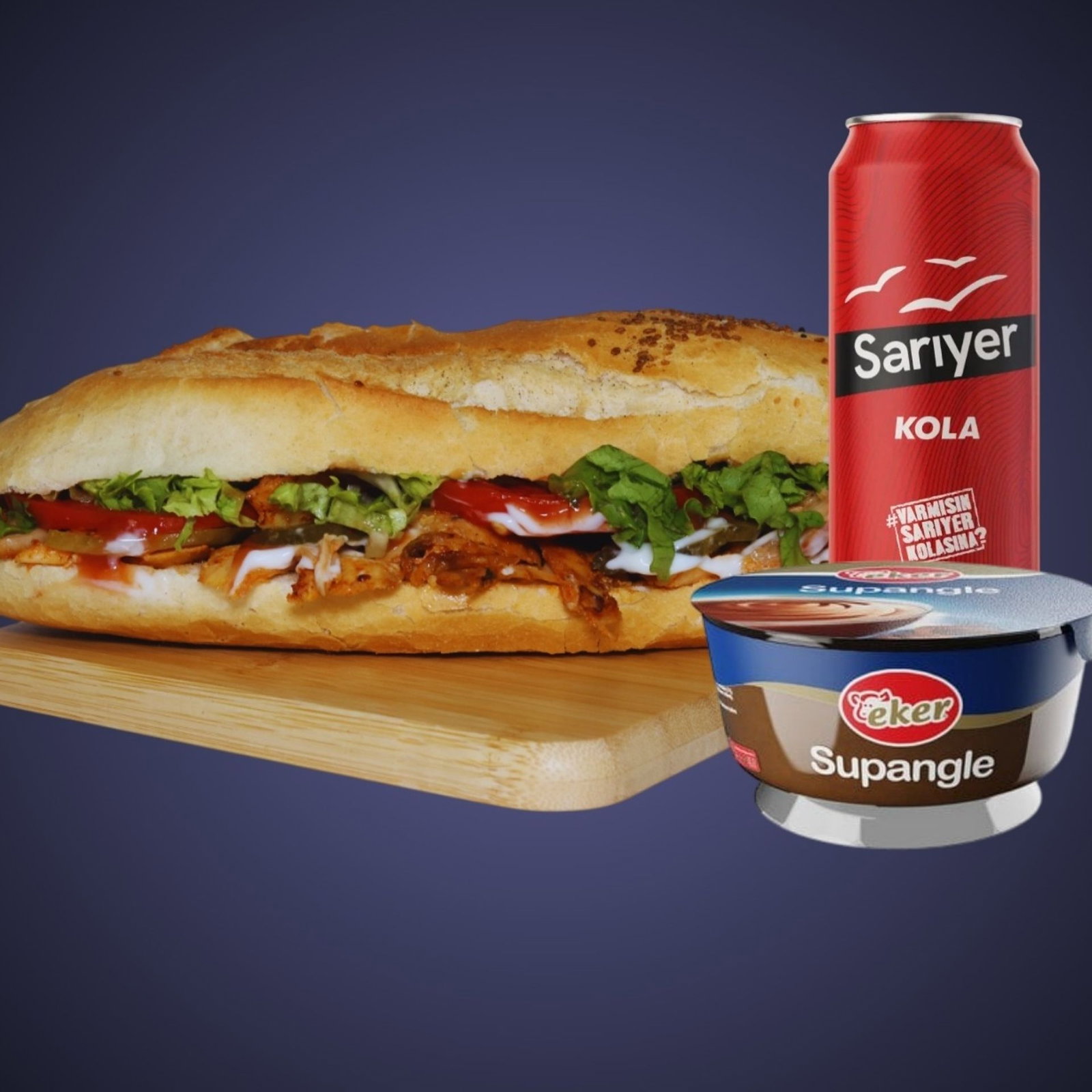 3/4 Ekmek Arası Tavuk Döner Menü
