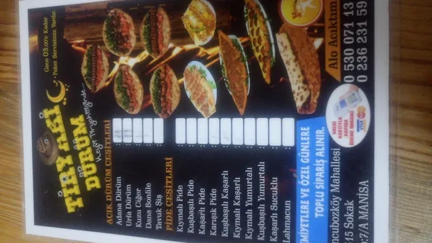 Tiryaki Dürüm Lahmacun Pide resimleri