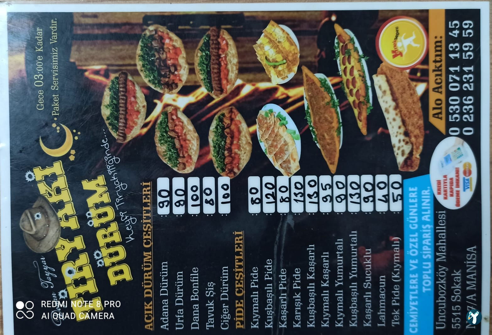 Tiryaki Dürüm Lahmacun Pide
