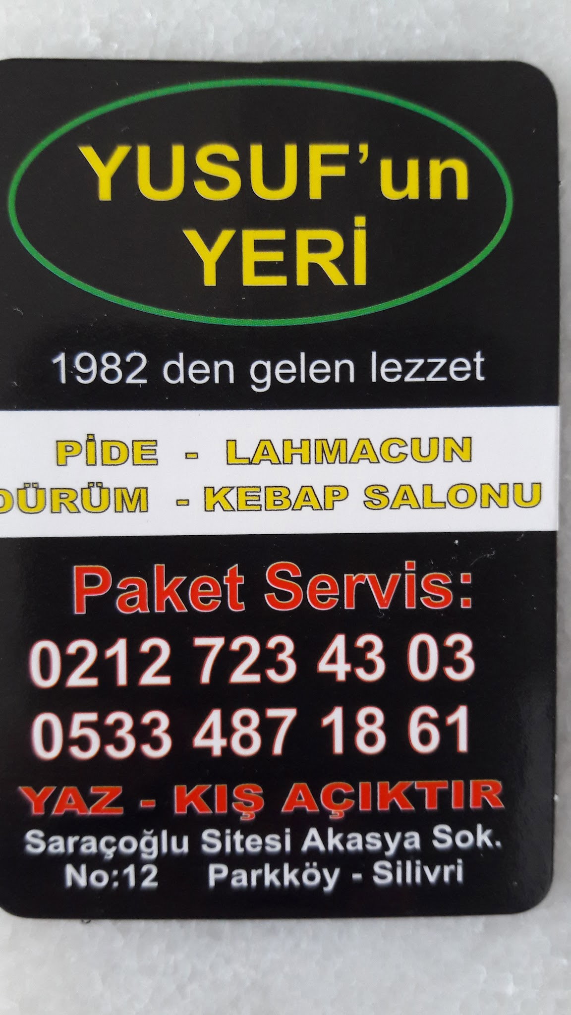 Yusufun Yeri Kebap Ve Lahmacun Silivri Saraçoğlu