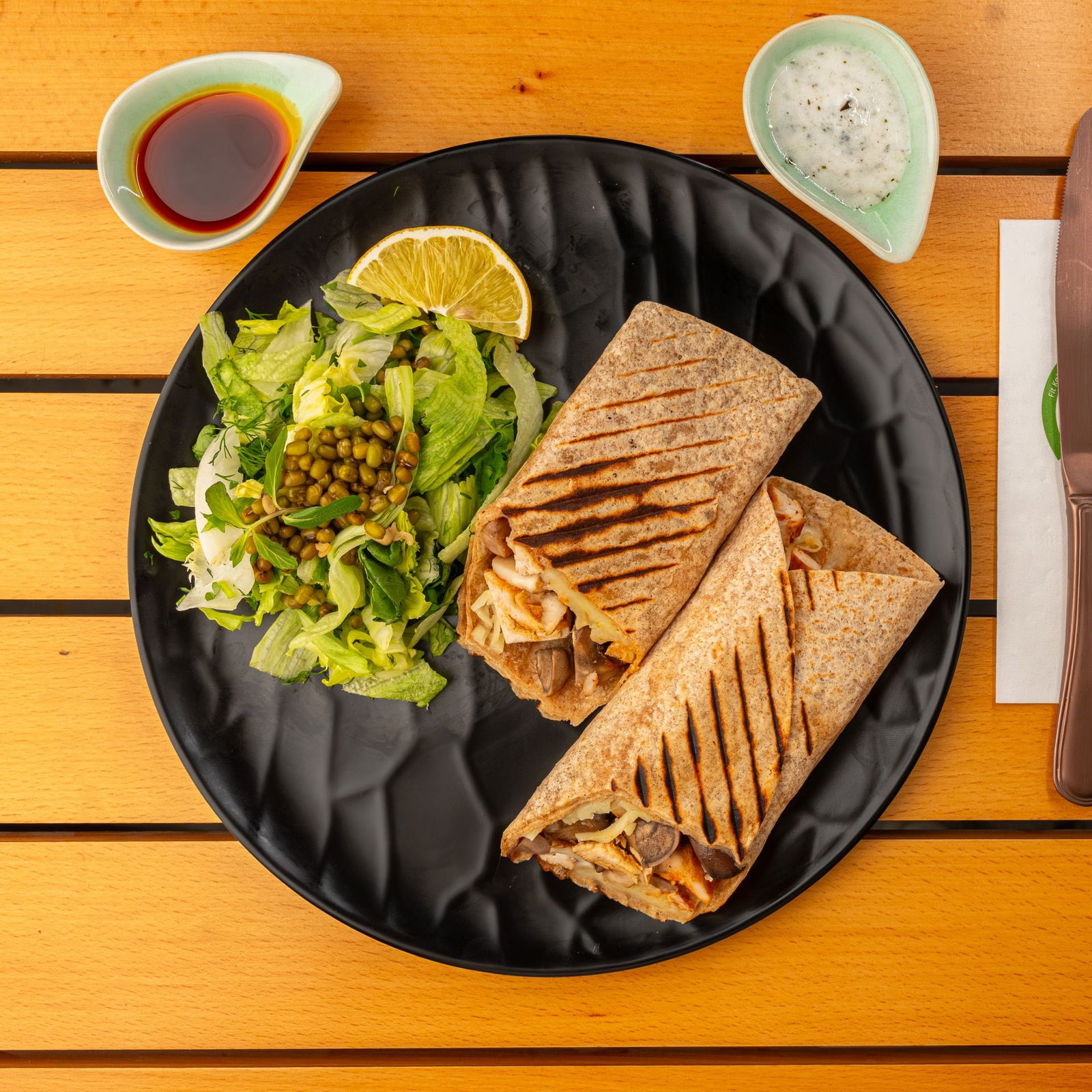 Tavuklu, Mantarlı, Peynirli Tortilla 