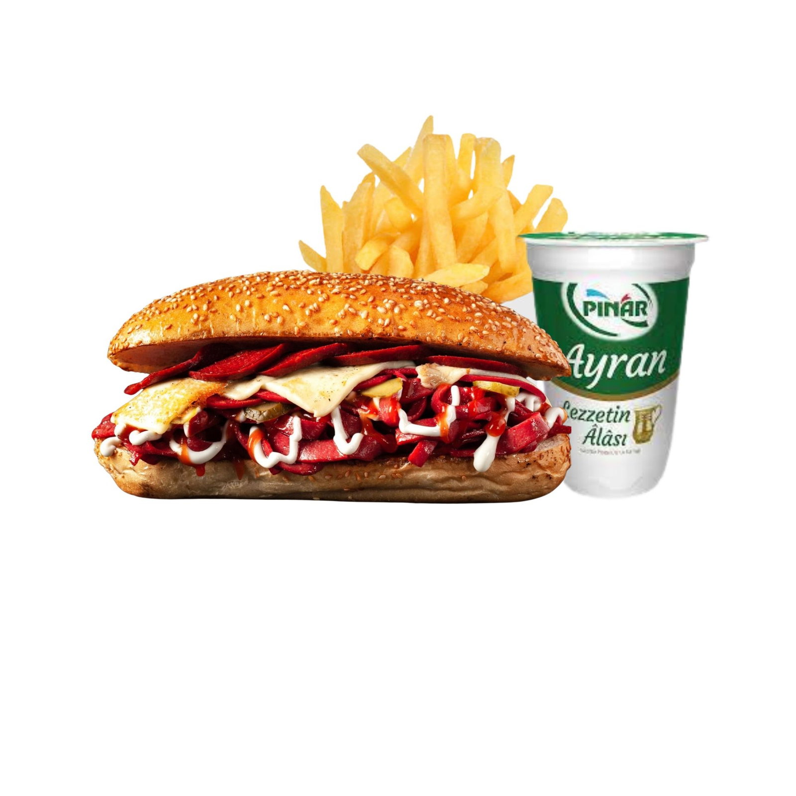 Maxi Karışık Sandviç & Ayran Menü