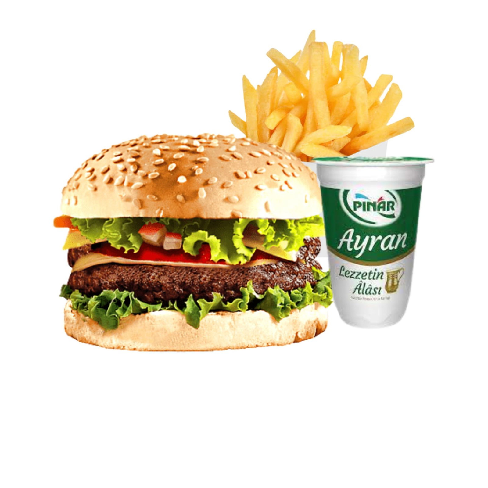 Hamburger (100 gr.) Menü