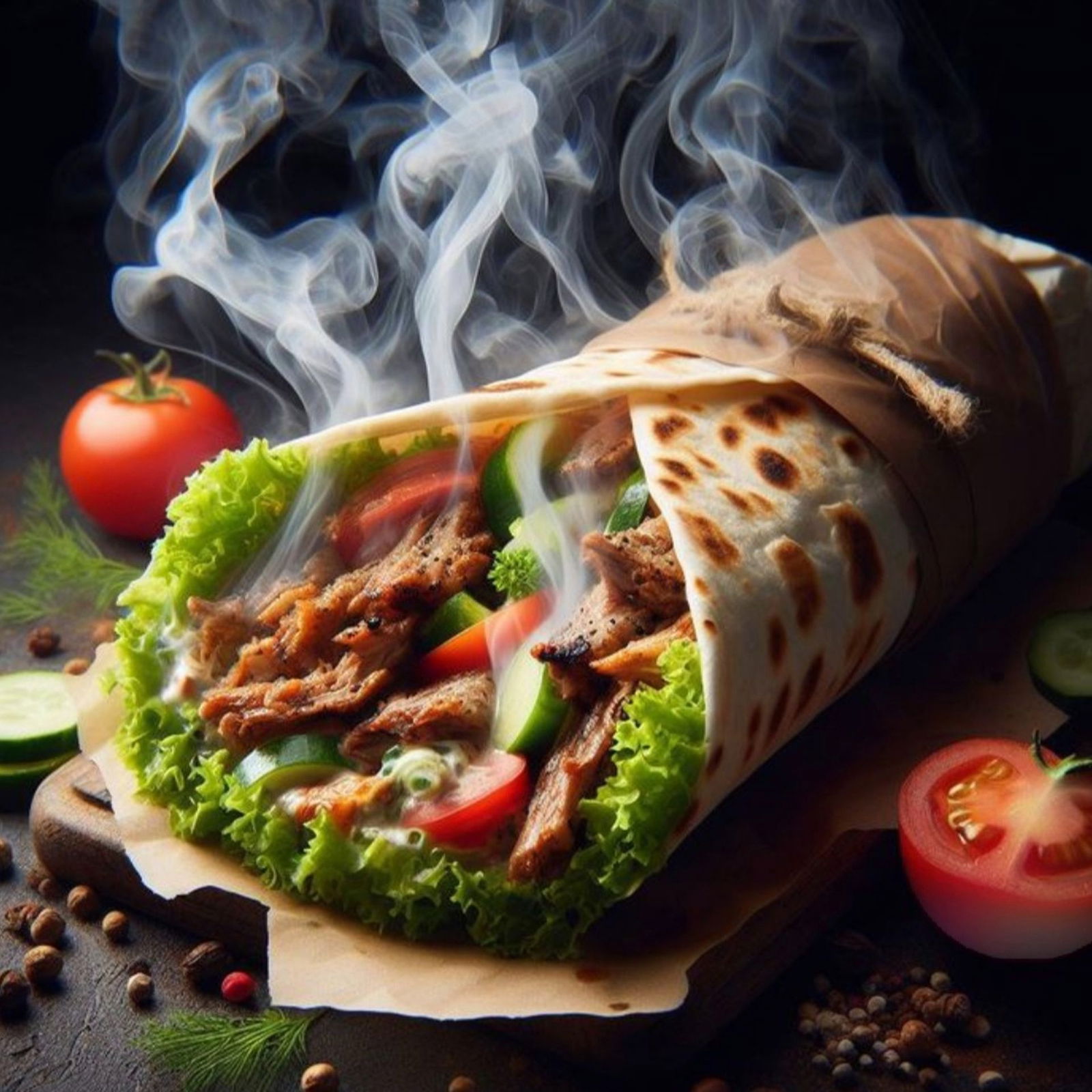 Kaşarlı Mega Tavuk Döner Dürüm
