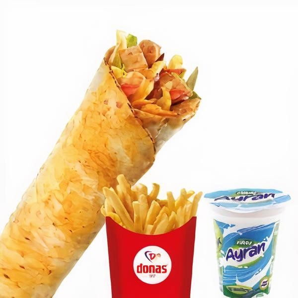 Donas Bol Malzeme Tavuk Döner Dürüm Menü 1