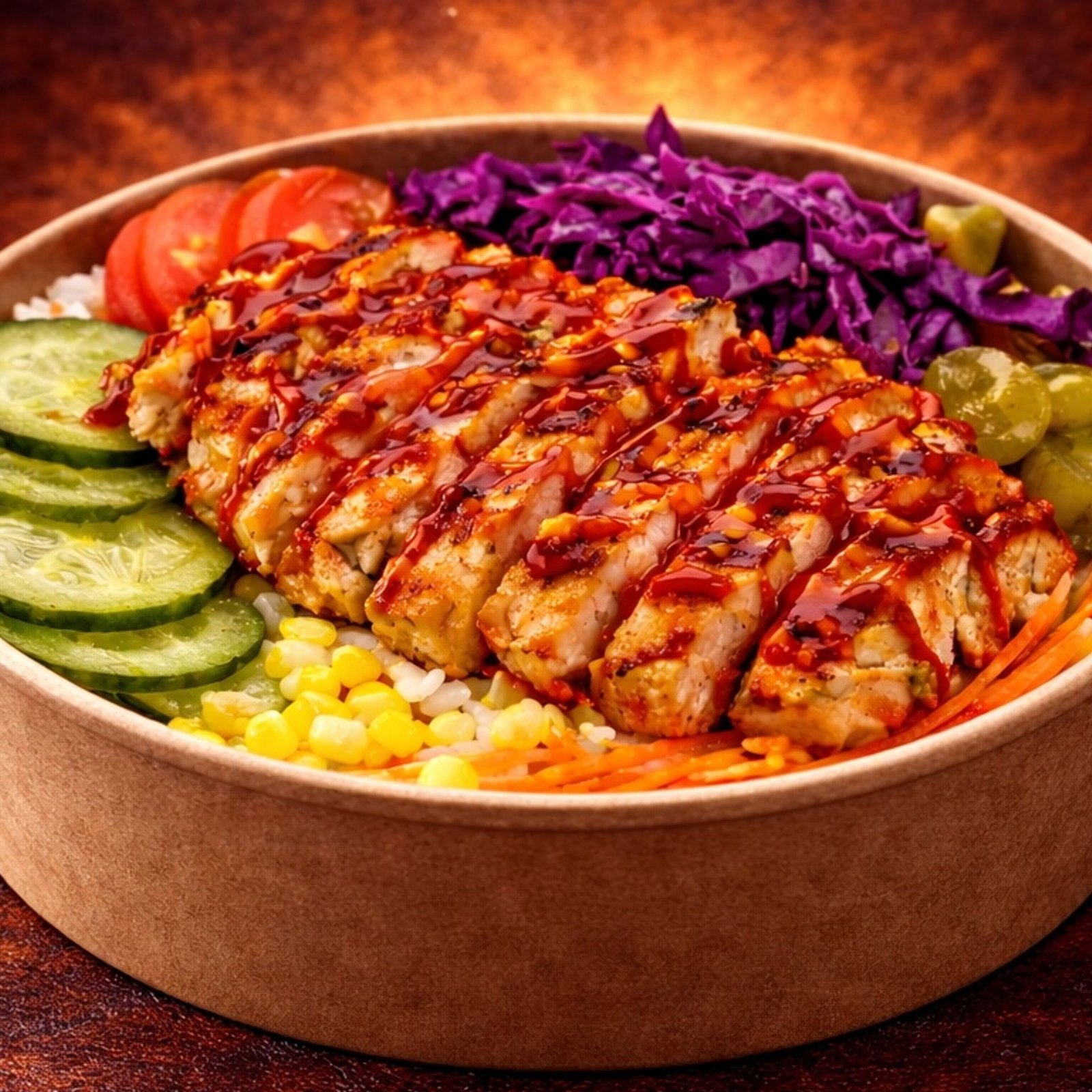 Küçük Çanak'ta Hot Chili Soslu Izgara Tavuk