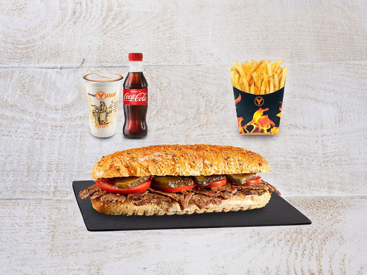 Patatesli Tam Porsiyon Ekmek Arası Döner Menü