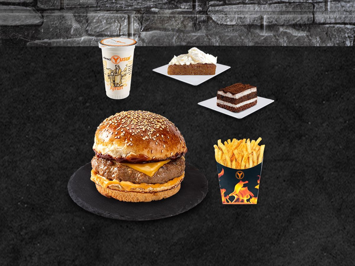 Burger (Tek Köfte) Dört Dörtlük Menü