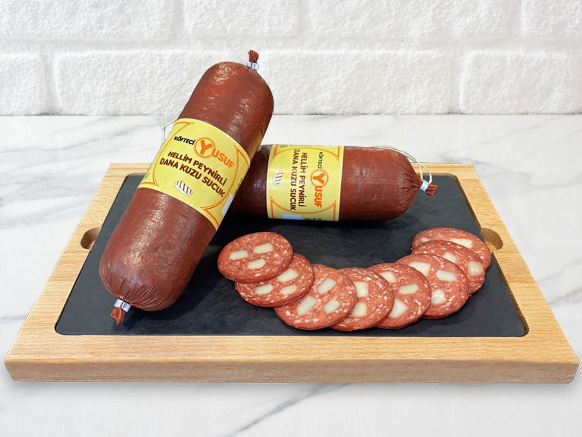 Hellim Peynirli Dana Kuzu Sucuk (1000 gr.) (Çiğ)