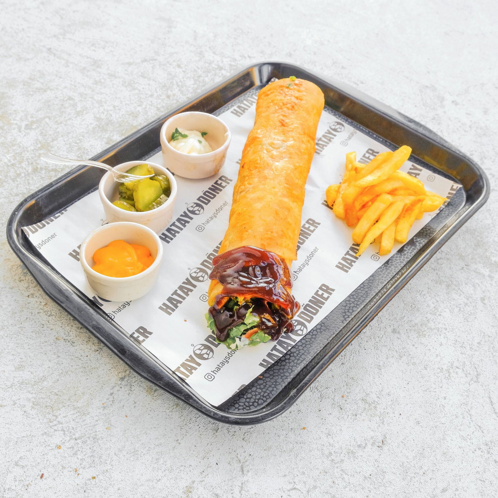 Cheddar Soslu Tavuk Döner Dürüm