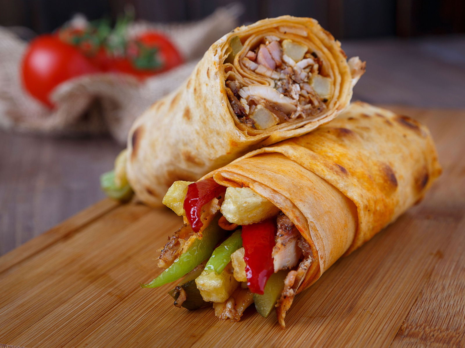 Hatay Usulü Double Tavuk Döner Dürüm
