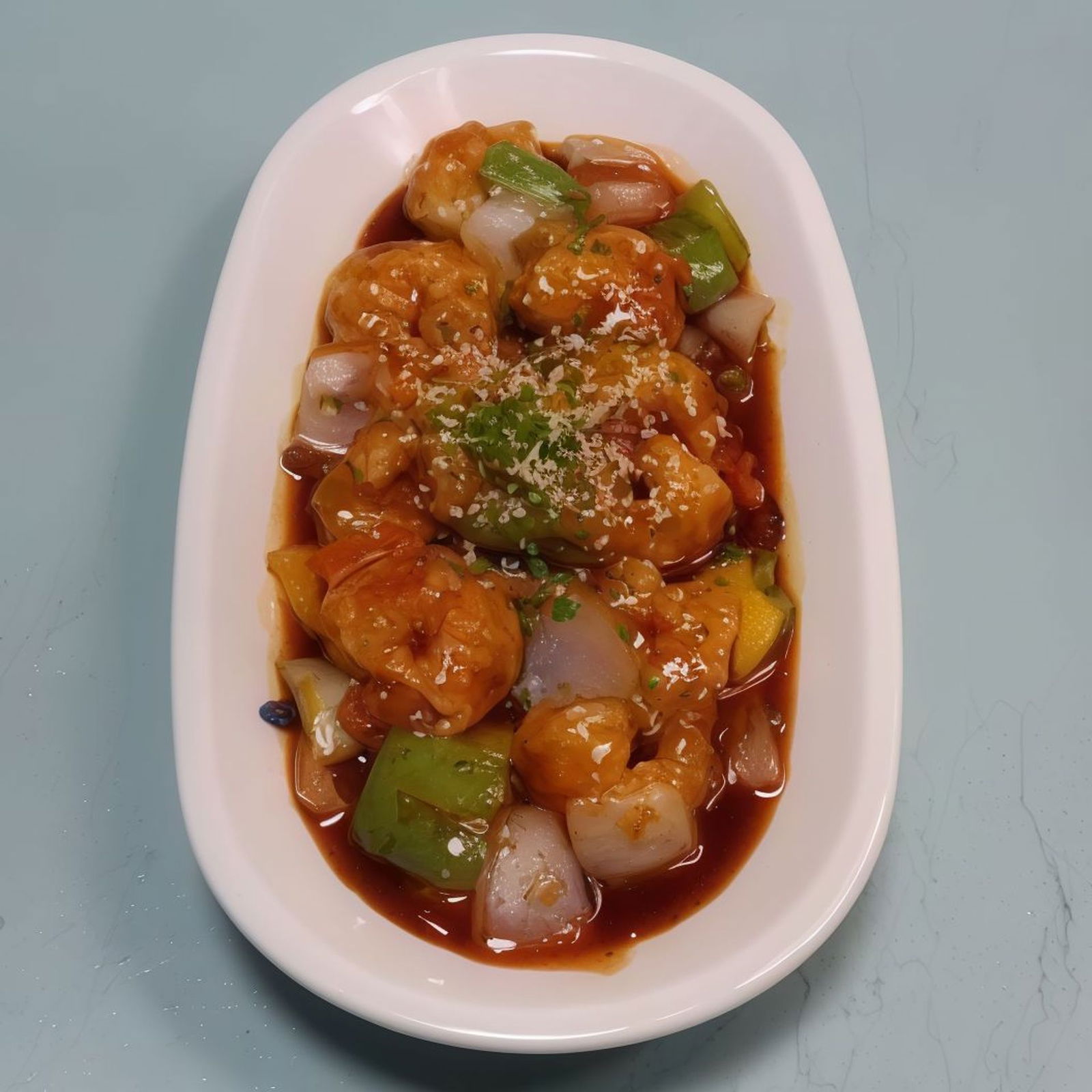 Tatlı Ekşi Soslu Karides