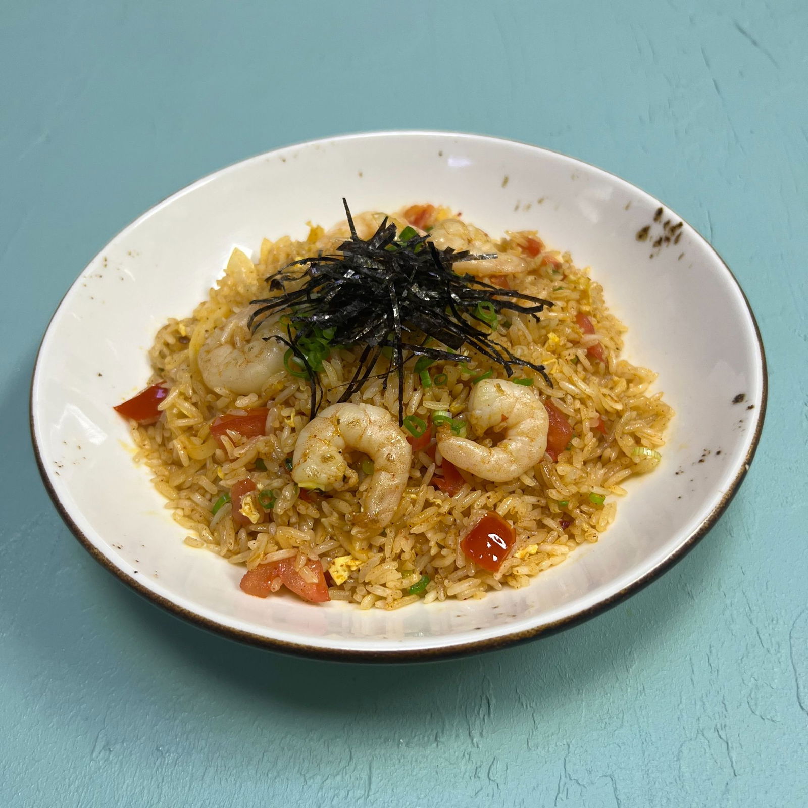 Kimchi Soslu Karidesli Pilav