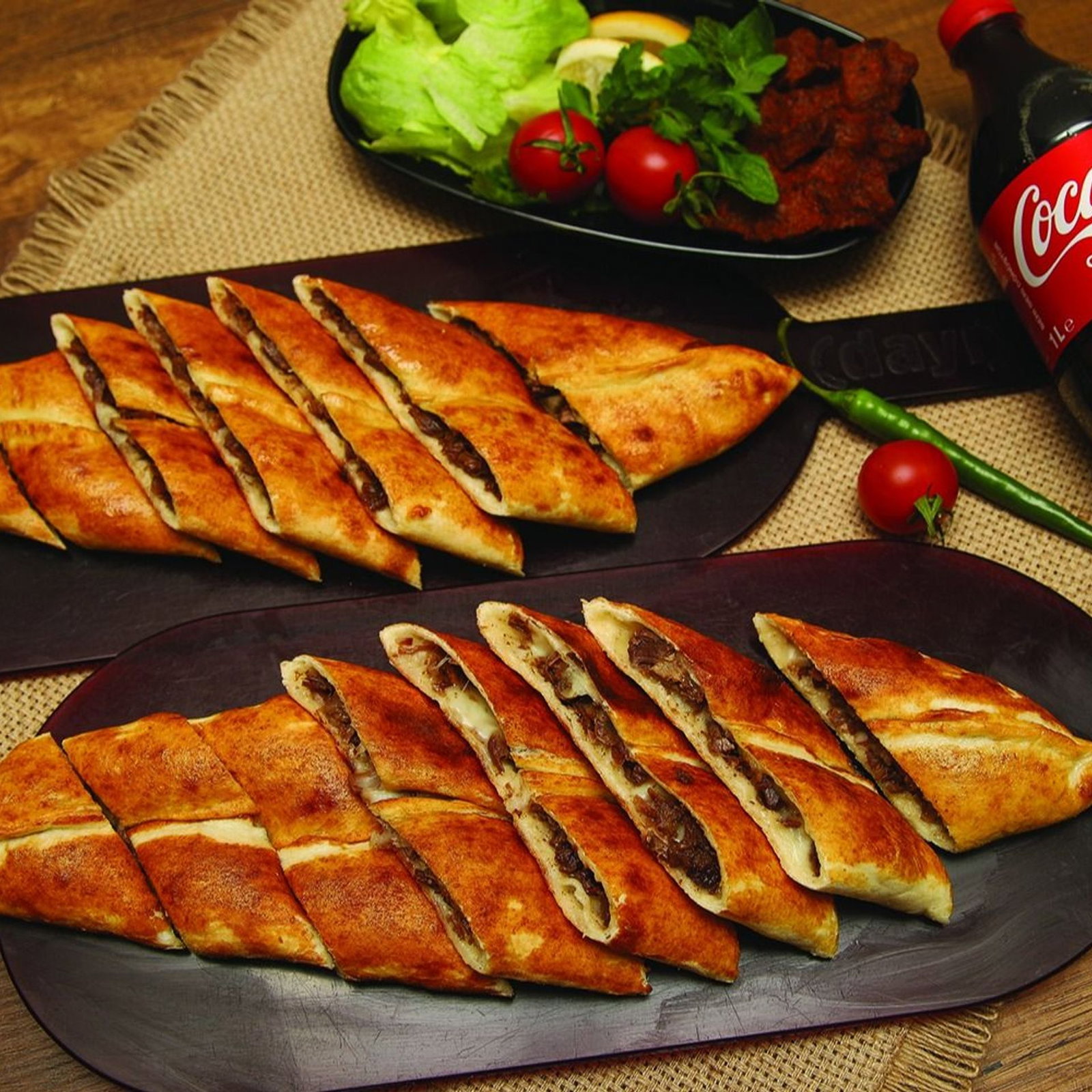 2'li Kavurmalı Kaşarlı Pide Menü