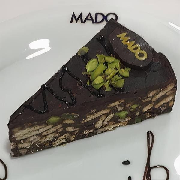 Bitter Çikolatalı & Fıstıklı Mozaik Pasta (Dilim)